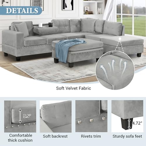 Merax Modern Sectional Sofa - Image 4