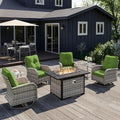7Pcs Patio Rocking Swivel Chair by MuphyersPatioFurniture