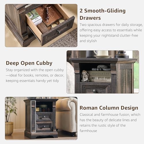 Nightstand with Charging Station - Image 5