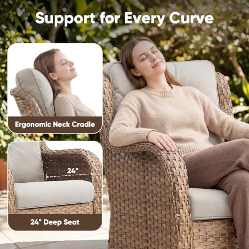 Belord 3-Piece PE Wicker Outdoor Sofa - Image 3