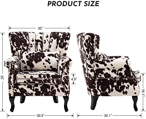 LZAREAL Accent Reading Arm Chairs Set of 2 - Image 3