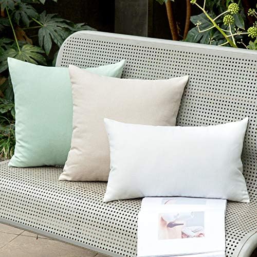 MIULEE Decorative Outdoor Pillow Covers Waterproof 18x18 Beige - Image 5