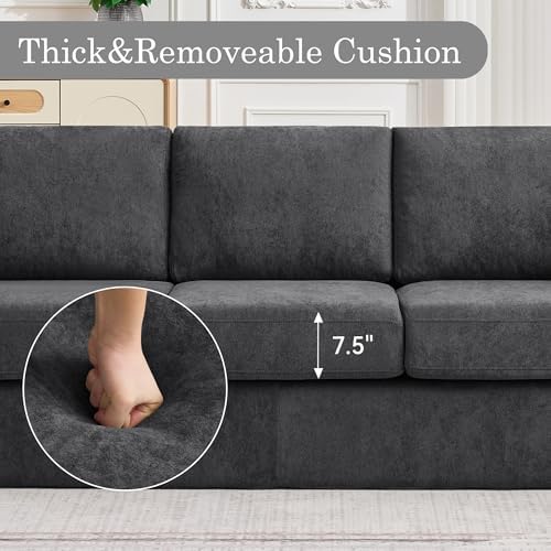 89" Boneless 3 Seater Sofa, Modern Cloud Couch - Image 6