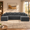 118" Boneless Couch, Modular Sectional Sofa by Yimilife