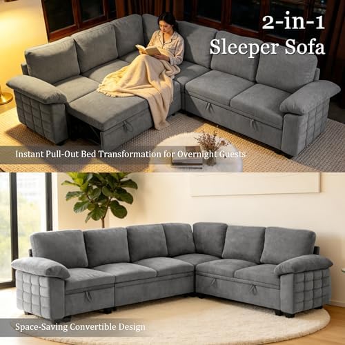 Modern L-Shape Sleeper Sofa - Image 4