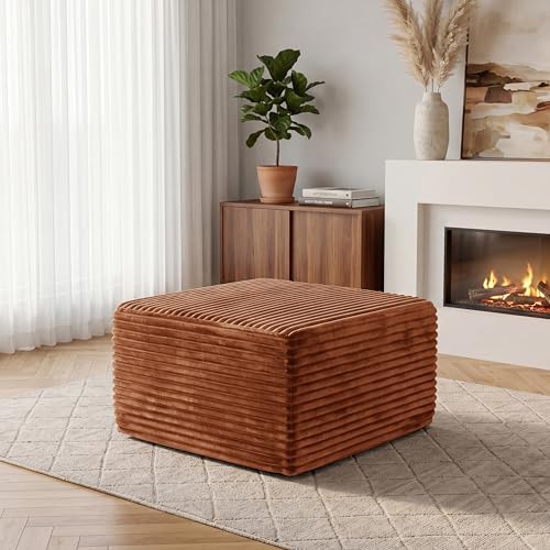 28” Boneless Couch Ottoman Modular Sectional Corduroy Cloud Sofa Foot Rest by ICCEQUEEFURNITURE