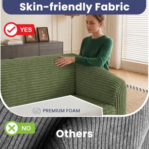 JUIKURY Convertible Sofa Bed, 3-in-1 Foldable Loveseat Couch - Image 4