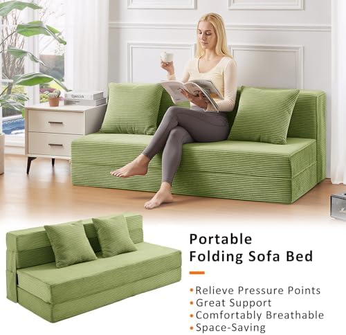 JKMAX Queen Size Folding Sofa Bed - 4 in 1 Convertible Sleeper Chair - High - Image 3