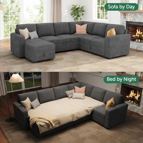HONBAY 106.2'' Modular Sectional Sleeper Sofa - Image 6