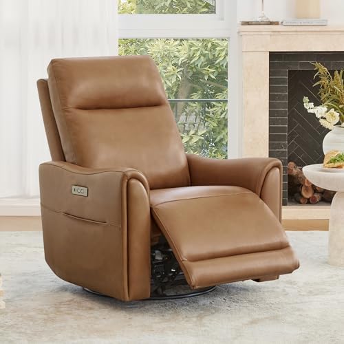 Watson & Whitely Power Recliner Chairs, Genuine Leather Saddle by WatsonWhitely