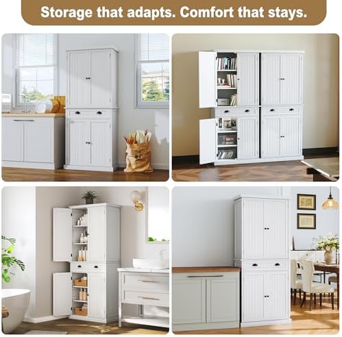 ARTPOWER 72" Tall Freestanding Pantry & Kitchen Storage Cabinet - Image 4