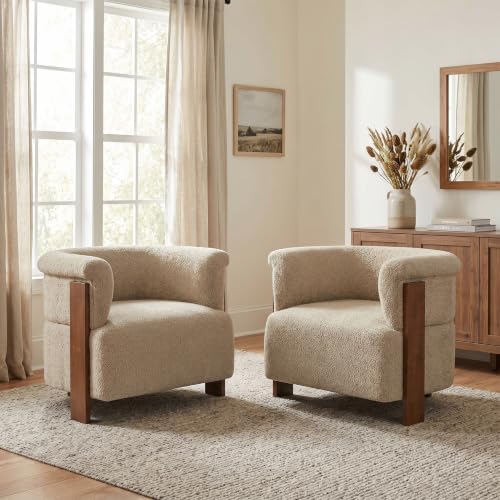 Christopher Knight Home Suli Modern Accent Chairs Set of 2, Boucle Upholstered by ChristopherKnightHome