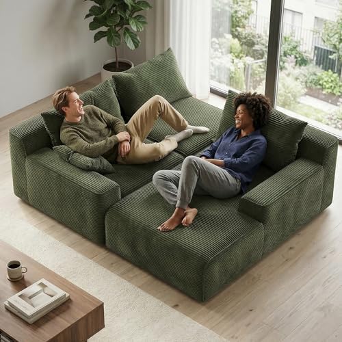 Homkdom Modular Sectional Sofa for Apartment, Right Facing Chaise - Image 6