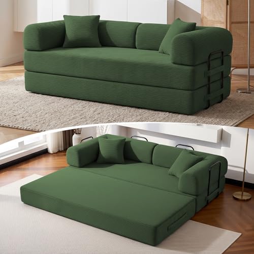 79" Convertible Futon Sofa Bed, 5-in-1 Boneless Couch by NNQComfyHome