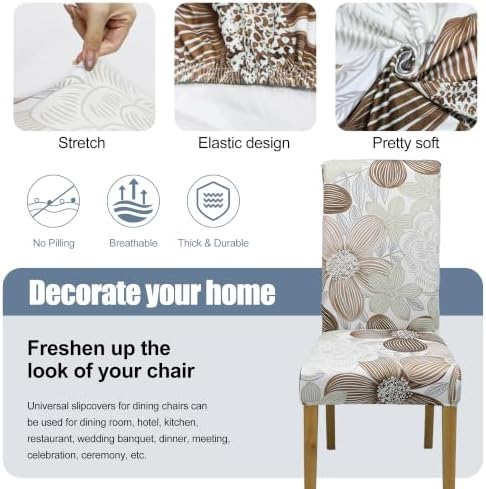 Dining Chair Covers, Stretch Seat Covers, Washable Furniture Protector - Image 3
