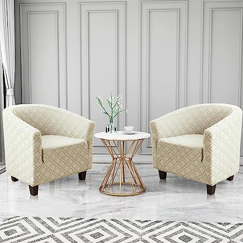 MIFXIN Tub Chair Slipcover 1 Piece Stretch Club Chair Cover Spandex Elastic - Image 2
