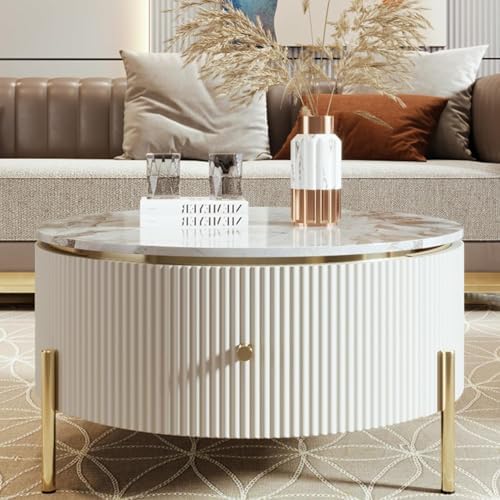 31.5" Coffee Table Living Room Beige CoffeeTable by SCANORDIC