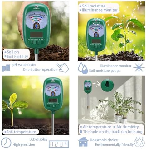 7-in-one Soil Test Kit, Soil Moisture Meter/PH Meter/Sunlight - Image 2