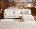 115" Oversize Corduroy Modular Sectional Sofa Couches by CHICHOUSE