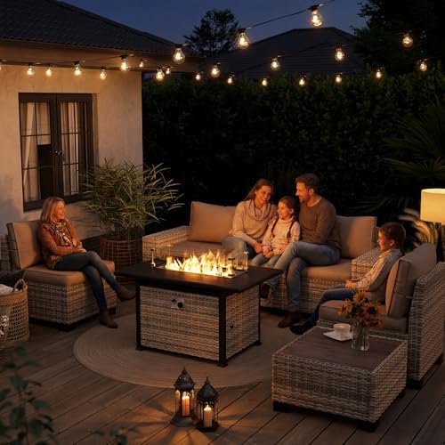 Outdoor Patio Furniture Set PE Wicker Rattan Outdoor Sectional Sofa - Image 6