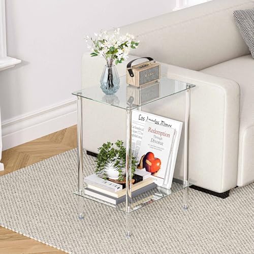 2-Tier Tempered Glass Side Tables - Image 5