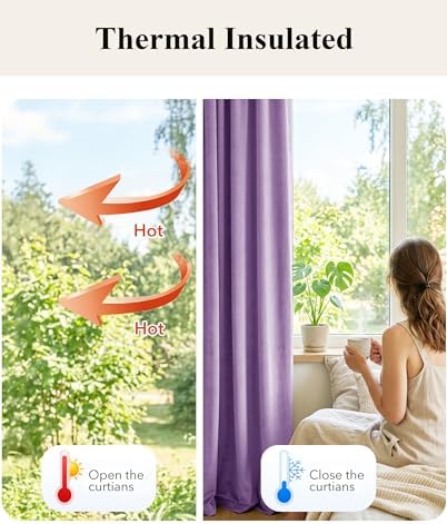 StangH Lavender Velvet Privacy Curtains - Image 6
