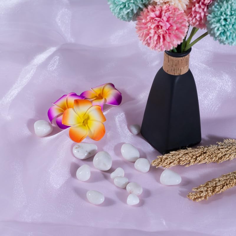 Fynite Baby Pink Organza Fabric by The Yard | 2 Yard Long | 44" Wide | Bridal Soft Sheer Organza Tulle for DIY Wedding Dress Fashion Craft Decorations