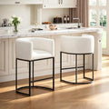 26" H Counter Height Bar Stools Set of 2, Modern Barrel Counter Stools by VATROS