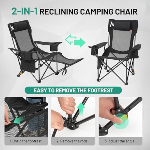 Overmont Reclining Camping Chair - Image 5