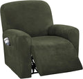 H.VERSAILTEX Velvet Stretch Recliner Couch Covers 4-Pieces Style Recliner Chair by HVERSAILTEX