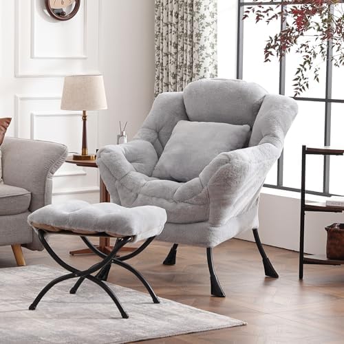 Lazy Chair with Ottoman, Comfy Reading Chair - Image 5