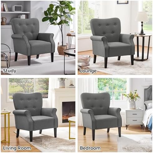 Yaheetech High Back Accent Chair Set of 2 - Image 6