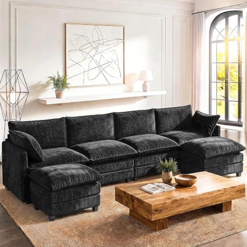 LEVELEVE 146" U-Shape Modular Sofa by Enjoyyourlife