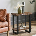 Tribesigns Solid Wood Side Table, Industrial Pine Wood Nightstand by Tribesigns