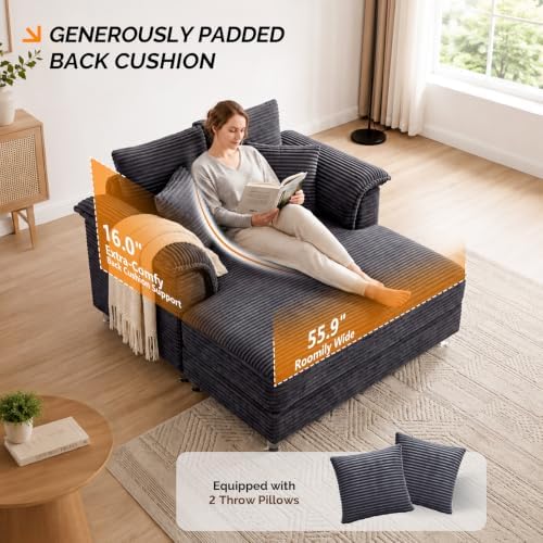 VINGLI Glam Floating Chaise Lounge Chair - Image 6