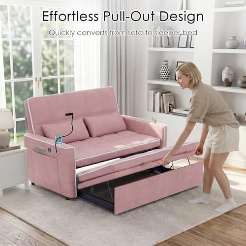 54'' Sleeper Sofa, Convertible Sofa Bed - Image 6