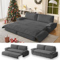 73.2" Sleeper Sofa Bed Queen Size, 3-in-1 Convertible Corduroy Couch by UPYOOE
