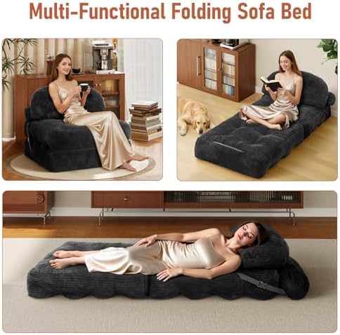 Folding Sofa Bed, Convertible Sleeper Chair - Image 3