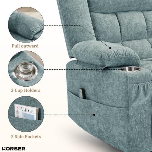 Korser 360° Swivel Rocker Recliner - Image 6