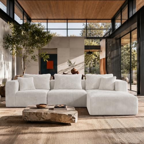Maywish Modular Boneless Couch 106 in, Sectional Sofa by Maywish