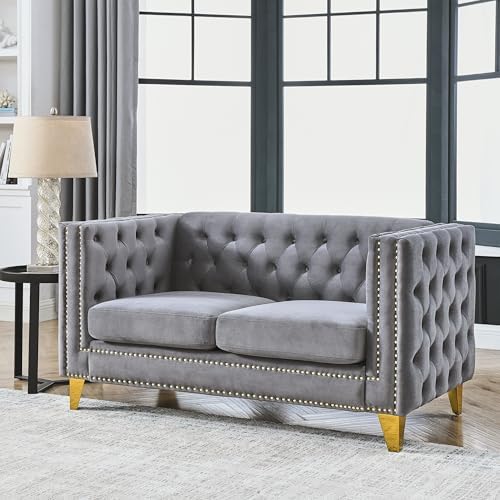 mikibama 58" Velvet Loveseat Sofa Couch - Image 7