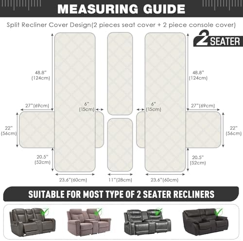 TAOCOCO Waterproof Loveseat Recliner Cover - Image 5