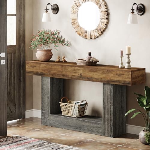 Tribesigns 63" Console Table, 2-Tier Entryway Table - Image 3