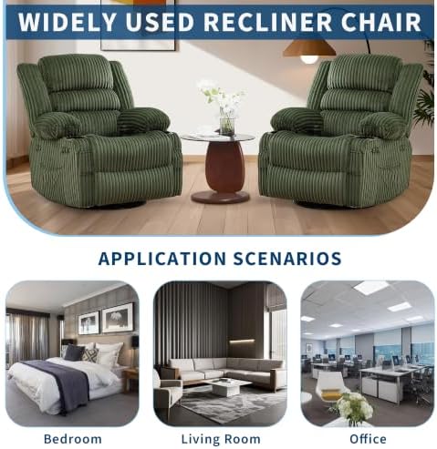 GarveeHome 360° Swivel Rocker Recliner Chair Rocking Recliner - Image 7