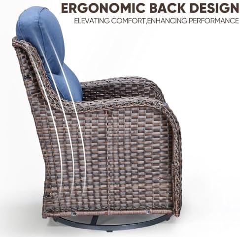 Swivel Patio Chairs sofa Set of 2 - Image 6