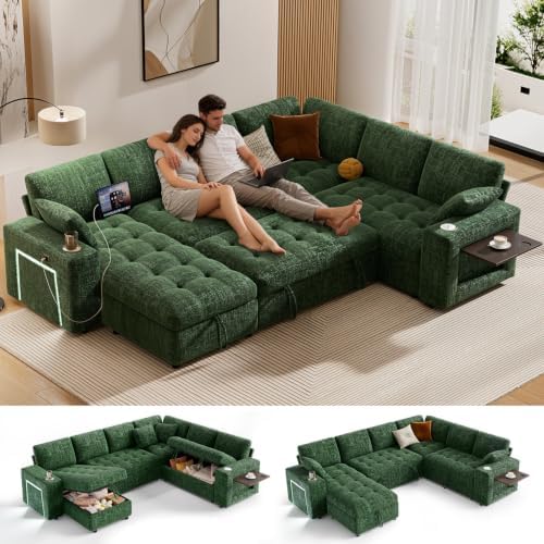 Vipbear 111" Modular Sectional Sleeper Sofa by VipbearLiving