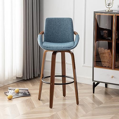 LUNLING 25.6" Counter Height Barstools Mid Century Modern Retro Bar Chairs by LUNLING