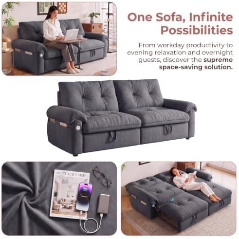 77" Convertible Queen Sofa Bed - Image 5