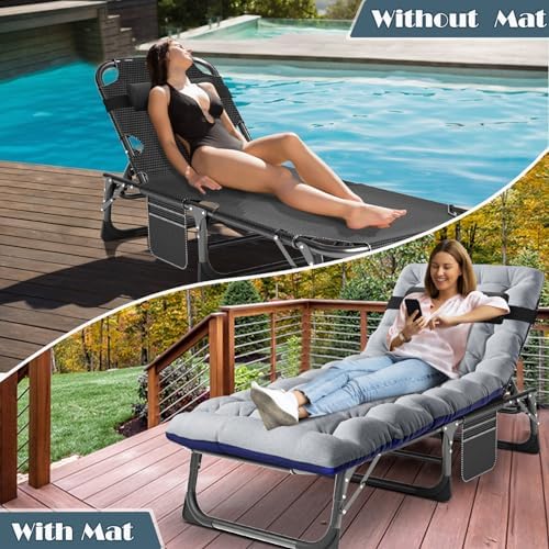 MOPHOTO 5-Position Folding Chaise Lounge Chair - Image 4