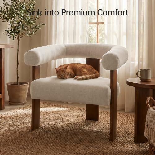 VKNOW Barrel Accent Chair, Vanity Chair - Image 7